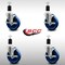 Service Caster 5'' SS Solid Poly Swivel 1-1/2'' Expanding Stem Caster Set with Brake, 4PK SCC-SSEX20S514-SPUS-TLB-112-4 - alternate 2